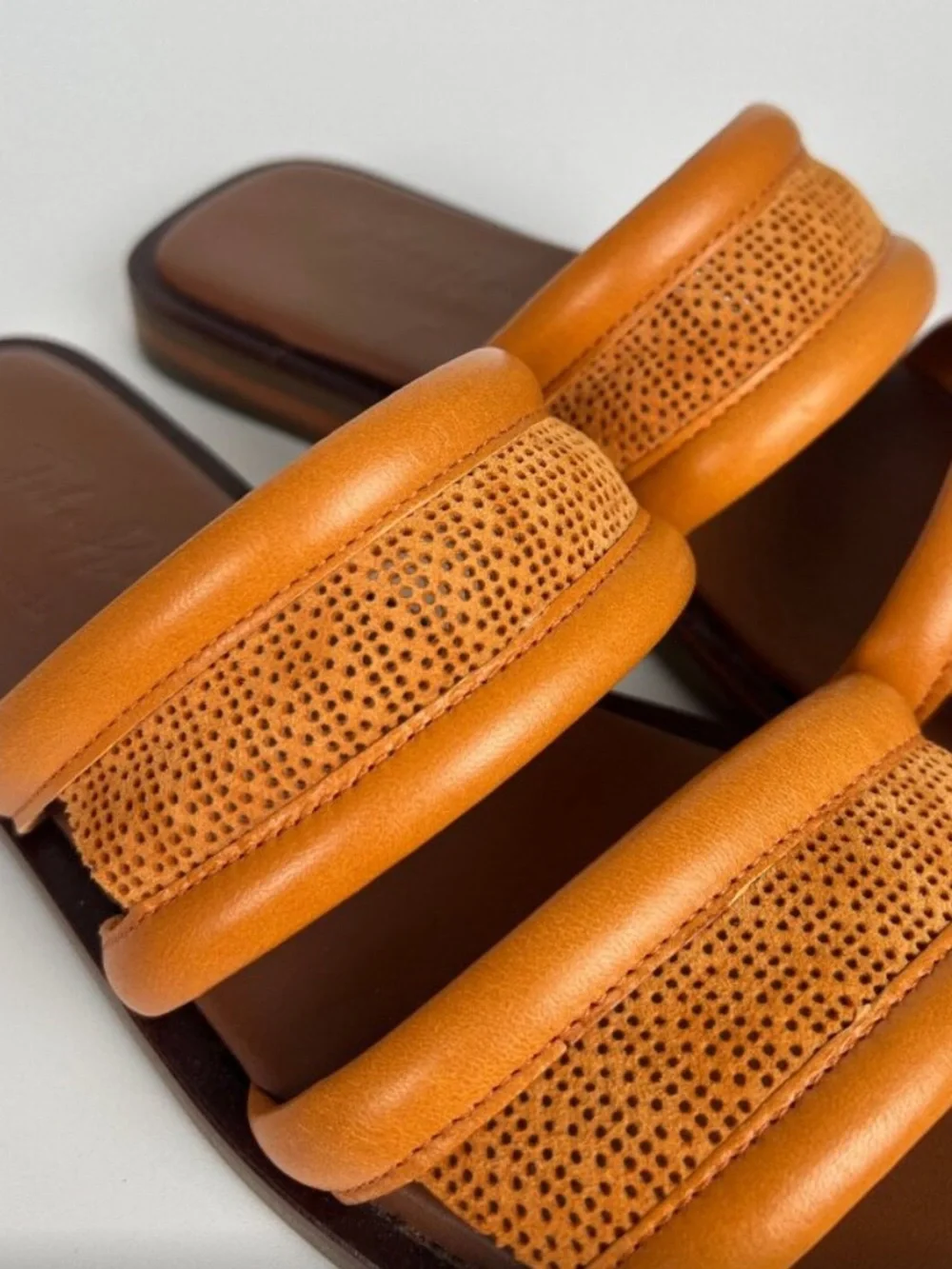 John Rmor Leather Slide Sandals - Picture 5 of 9